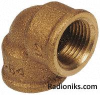 90deg bronze equal elbow,1/2in BSPP F-F (1 Pack of 2)