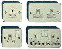 Metalclad 1 gang unswitched socket,13A