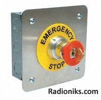 IP65 key reset emergency stop station