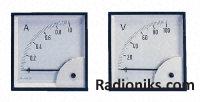 DIN moving coil dc ammeter,30A 48x48mm