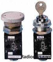 G1/8 3/2 rotary switch key/key valve