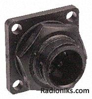 IP67 series100 4way flange reptacle,5A