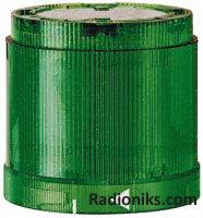 Green static LED beacon,70mm dia 230Vac