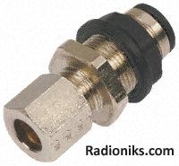Mixed bulkhead push-in connector,10mm (1 Pack of 2)