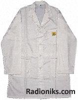 Mens medium ESD lab coat,White