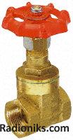 Fullway brass gate valve,1/2in BSPT F-F