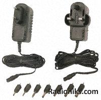 PP8 UK 3-pin 13A SM mains adapter,9V 8W
