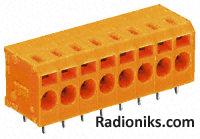 8way screwless PCB terminal,5.08mm pitch