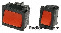 DPST red illuminated rockerswitch,10(4)A