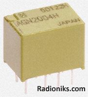 DPCO miniature PCB relay,1A 12Vdc coil