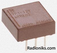 SPDT low profile HF relay, 0.1A 12Vdc