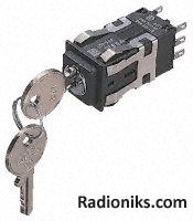 Modular &illuminated key operated switch