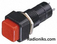 SPST red momentary pushbutton switch