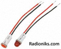 12.7mm red neon panel indicator,110Vac