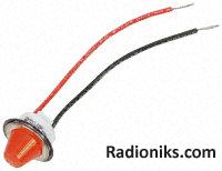 22.3mm red neon panel indicator,230Vac