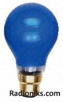 Blue coloured GLS lamp,25W 230V BC cap (1 Pack of 10)