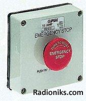 Emergency stop pushbutton control module