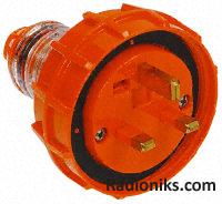 IP66 weather seal plug,13A 250V fused