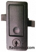 Flush lockable slam-lock latch