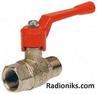 Lever handle ball valve,1/4in BSPP M-F