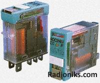 Twin contact SPCO relay,10A 12Vdc coil