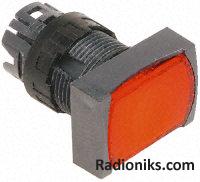 Red illum head spring return switch