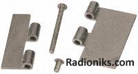 304 stainless steel butt hinge,80x30x3mm (1 Pack of 2)