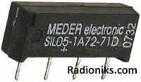 SPNO reed relay,1A 12Vdc coil