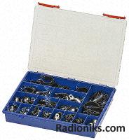 104 piece zinc plated pipe clip kit