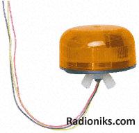 Amber low profile xenon beacon,12/24Vdc