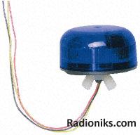 Blue low profile xenon beacon,12/24Vdc