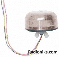 Clear low profile xenon beacon,12/24Vdc