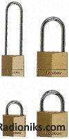 Std s/steel shackle brass padlock,30mm