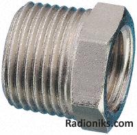 Male BSPT-female BSPP reducer,R1/4xG1/8 (1 Pack of 5)