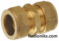 Copper straight coupling,22x22mm comp (1 Pack of 2)