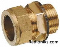 Straight coupling,15mm compx1/2in BSPP M (1 Pack of 2)