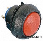 Red snap-in mounting pushbutton switch