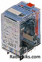 DPCO plug-in relay,10A 24Vac coil