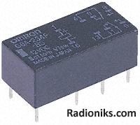 Low power DPDT PCB relay,2A 5Vdc coil