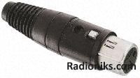 3 way metal shell XLR solder socket,6A