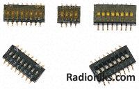 8way standard half pitch DIL switch,25mA