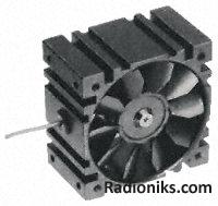 Square miniature axial fan,72cu.m/h 12V