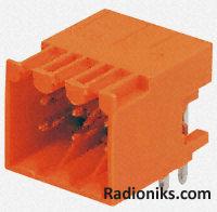 6 way PCB mount socket block,3.5mm pitch