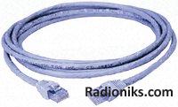 Grey Cat5e RJ45 UTP patch lead,1m