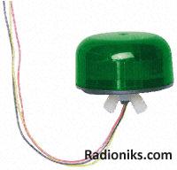 Green low profile xenon beacon,12/24Vdc