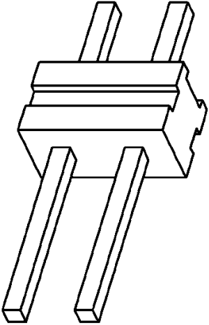 AMP MODU 2-economy  PCB header 2W (1 Bag of 10)