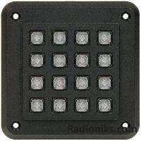 IP54 red/green 12 key illuminated keypad