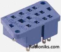 Panel mount DPCO relay socket (1 Pack of 3)