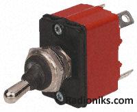 Toggle switch,SP,on-off-mom,screw term