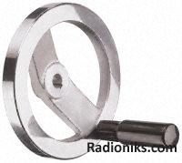 Handwheel,2-spoked,aluminium,160mm dia.